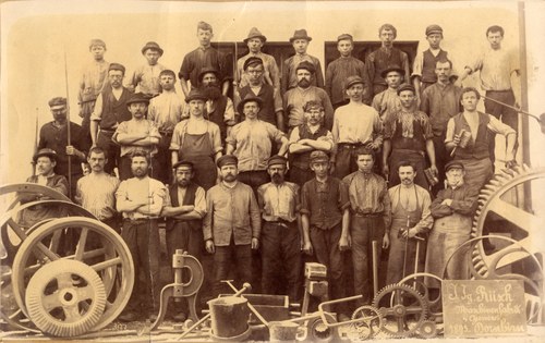 Monteure und Gießer bei Rüsch im Jahre 1893