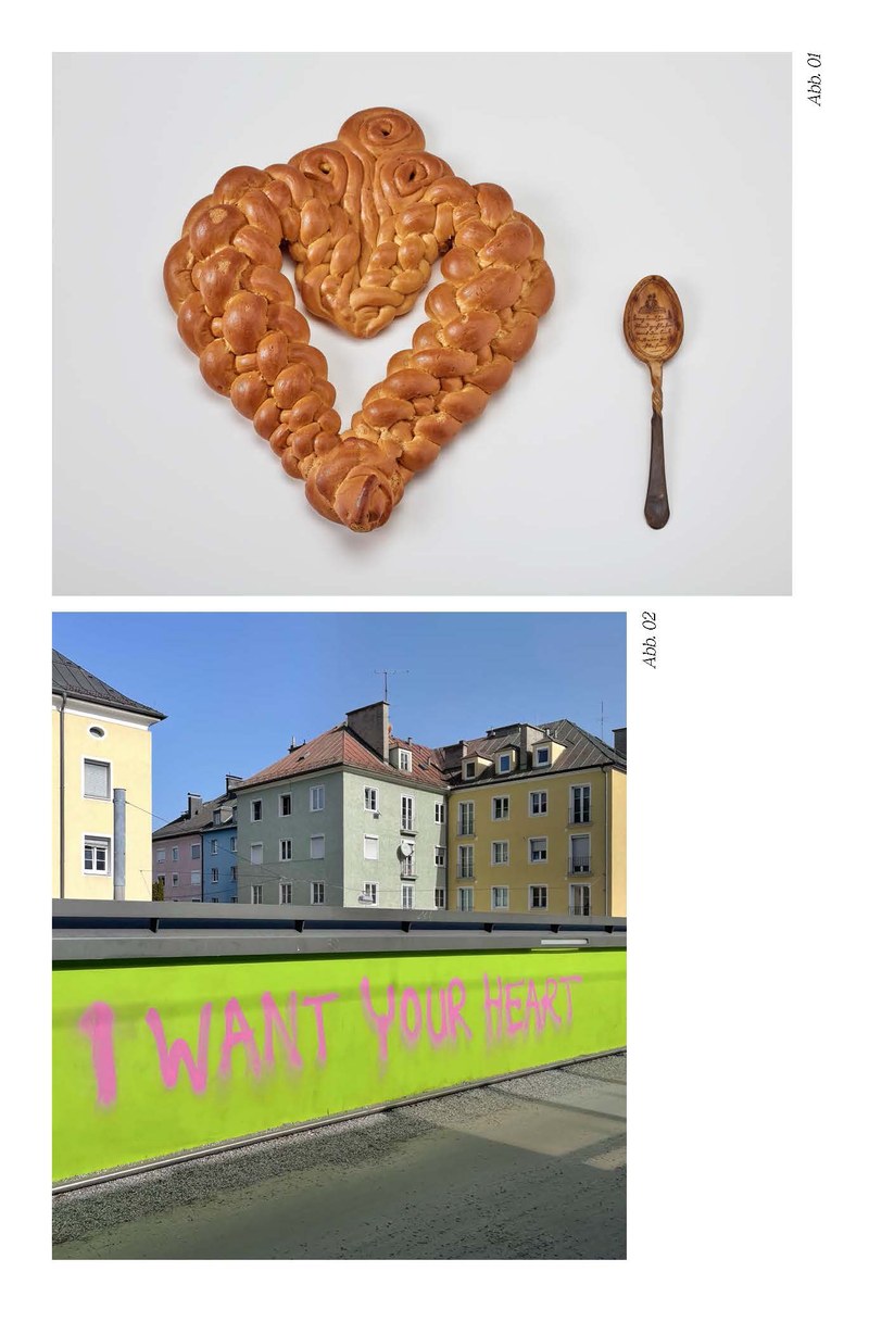 Herz-Brot und Löffel neben ein Bild von Vildan Turalic gestellt