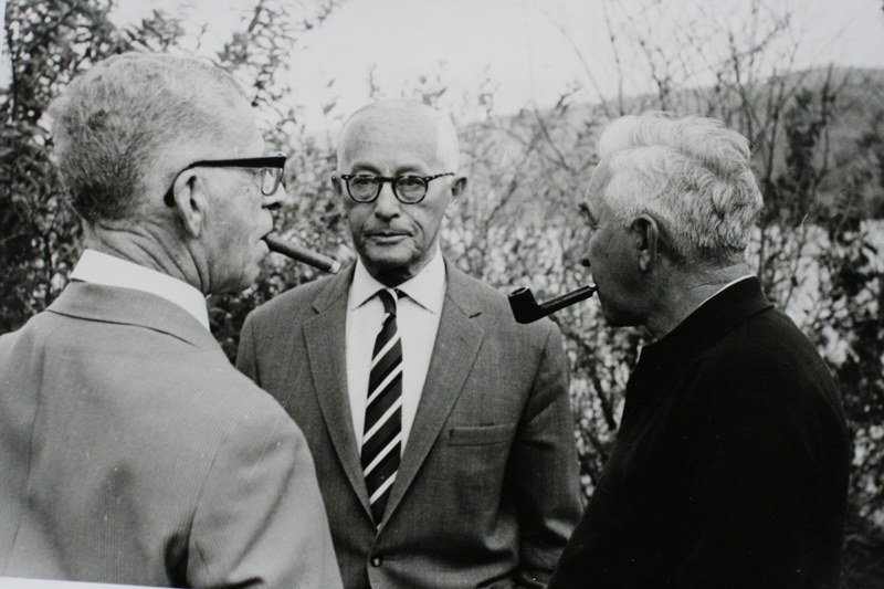 v.l. Nathan Wolf, Jacob Picard, Leo Picard 1960 in Wangen  © Gert Wolf