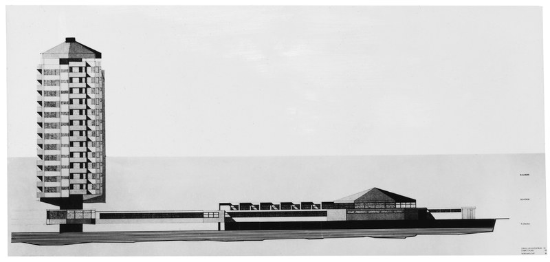 Projekt „Drei Türme“ in Tschagguns, 1972 (© Nachlass Architekt W. Pfeifer)