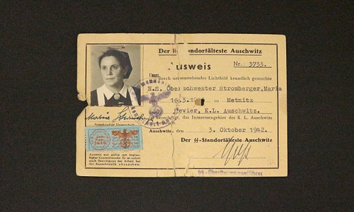 Ausweis der N.S. Oberschwester Stromberger, ausgestellt 1942 im KZ Auschwitz  © Harald Walser