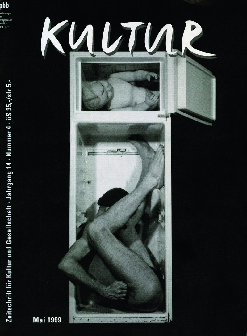 Entgegen aller Zweifel von Kurt Bracharz an der Einstellung der „Spielboden-Leute“, die „glauben, Tanztheater sei angesagt“ (KULTUR 3/1996) feierte das tanz ist Festival kürzlich sein 30-jähriges Bestehen und schaffte es immer wieder auf die Titelseite der KULTUR (hier Günter Marinelli mit seiner Performance „Raum 9.9.9“, Ausgabe 4/1999, Mai)