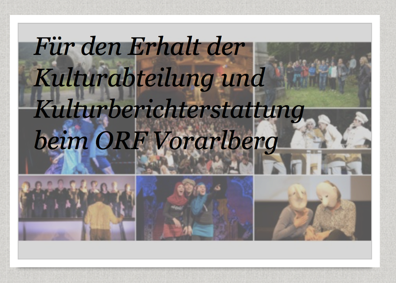 Unterschriftenaktion gegen den Kulturabbau im ORF Landesstudio Vorarlberg