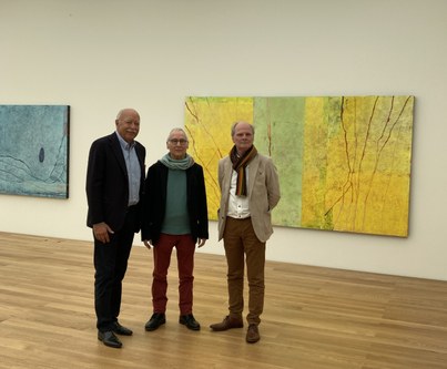 Michael Hilti, Paco Knoeller, Uwe Wieczorek in der Ausstellung „Unter mir der Himmel" der Hilti Art Foundation
