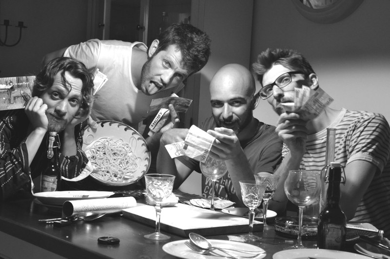 V.l.n.r.: Gabriele Savarese (Geige), Gabriele Pozzolini (Schlagzeug), Modestino Musico (Akkordeon) und Piero Spittili (Bass)