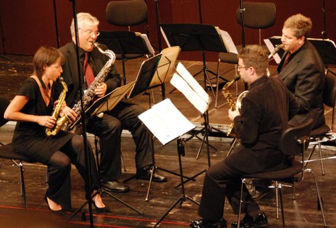 Das "Raschèr Saxophone Quartet" musizierte gut aufeinander abgestimmt
