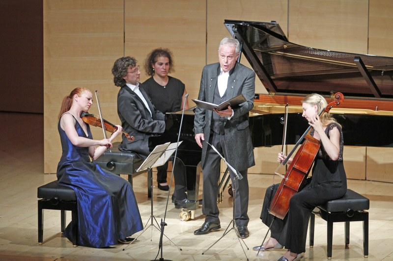Christoph Prégardien, Sänger; Carolin Widmann, Violine; Marie-Elisabeth Hecker, Cello und Martin Helmchen, Klavier
