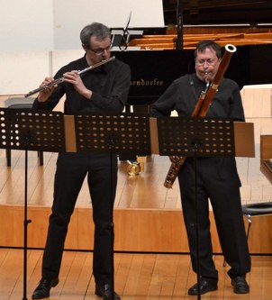 Eugen Bertel (Flöte) und Allen Smith (Fagott) präsentierten sich als eingespieltes Team