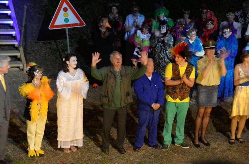 Als Applaus wünschte sich der Komponist Gerold Amann vom Publikum ein lautstarkes Pfeifkonzert