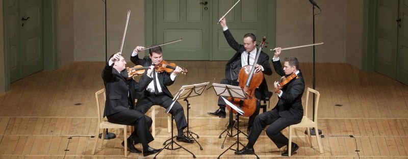 Alexander Pavlosvsky, Sergei Bresler, Ori Kam und Kyril Zlotnikov  begeisterten mit ihrer energiegeladenen Spielart. (Foto: Schubertiade)