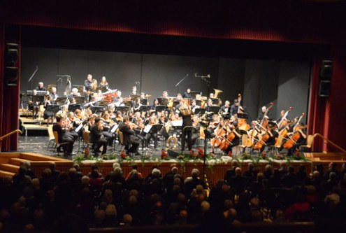 Die "Sinfonietta Lustenau" unter der Leitung von Doris Glatter-Götz musizierte erstmals im Rahmen der Abonnementreihe Lustenau im Reichshofsaal.