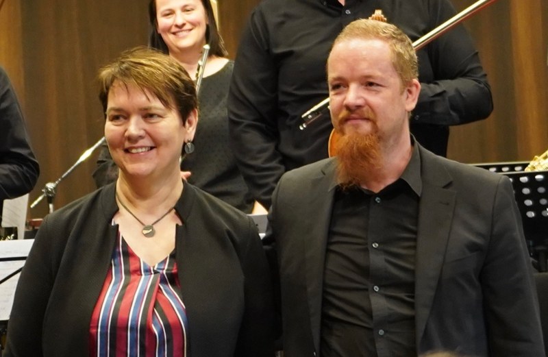 Die Komponistin Gerda Poppa und Thomas Gertner freuten sich über den herzlichen Applaus des Publikums.