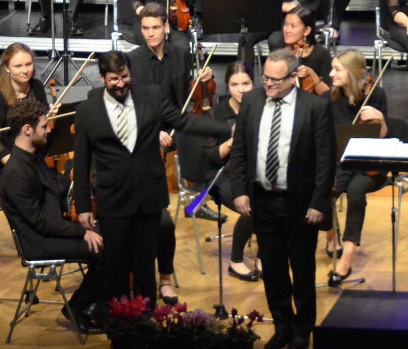 Markus Pferscher und Oskar Egle freuten sich gemeinsam mit den etwa 140 Mitwirkenden über standing ovations.