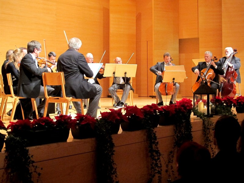 Der voll besetzte Angelika-Kaufmann-Saal in Schwarzenberg bot den idealen Rahmen für den Auftritt der „Wiener Streichersolisten“.