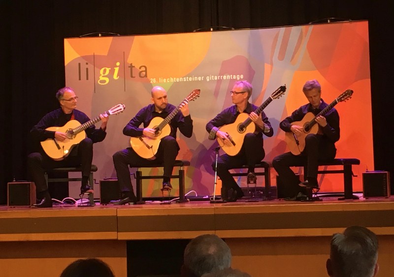 Das EOS Guitar Quartett aus der Schweiz eröffnete den Reigen der Meisterkonzerte an der LIGITA