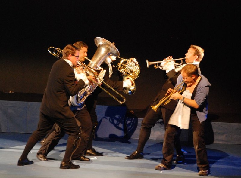 Musikvermittlung der besten Art bot das Sonus Brass Ensemble mit dem szenischen Konzert "Rocky Roccoco"