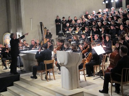 Die Chöre kamen aus Ravensburg und Vorarlberg, das Orchester bestand vorwiegend aus Musikern des SOV