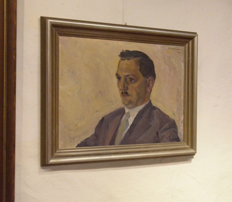 Bindeglieder zwischen der Malerei und der Bildenden Kunst in Feldkirch waren bei diesem Festkonzert ein Selbstporträt von Franz Rederer, sowie das hier abgebildete Porträt von Ferdinand Andergassen, gemalt vom Feldkircher Maler Martin Häusle.