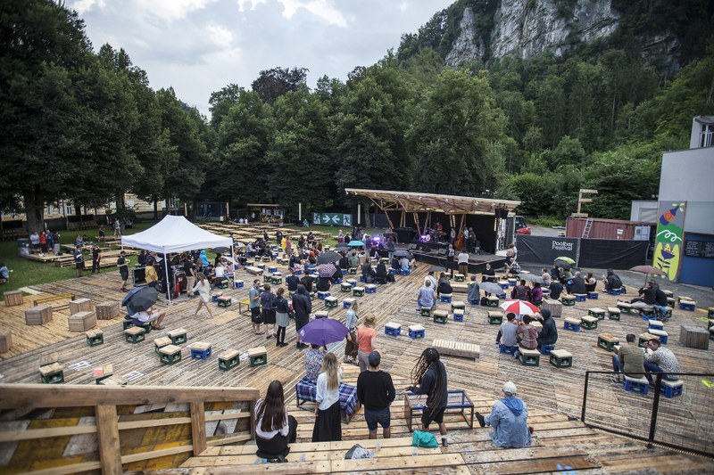 Das Festivalgelände ist systematisch durchgeplant