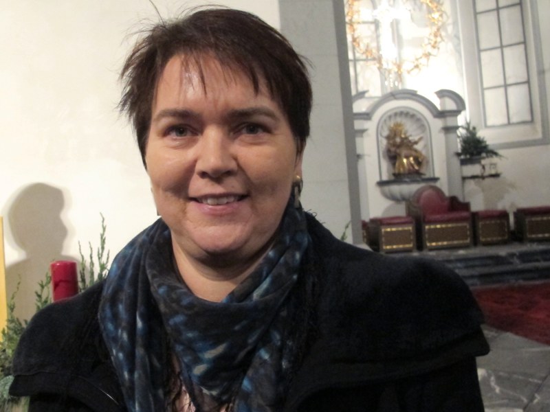 Gerda Poppa an der Pflüger-Orgel in der Basilika stellte sich mit dem Werk „O Herr, sei unser Hirte“ auch als Komponistin von sehr persönlicher Aussagekraft vor.