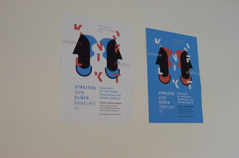 Zu jedem Schwerpunkt gestaltet ein anderes Grafikstudio der Region das Design. Das aktuelle Artwork stammt von den Designerinnen Silvia Keckeis und Karoline Mühlburger, Kaleido – Büro für Gestaltung aus Sulz