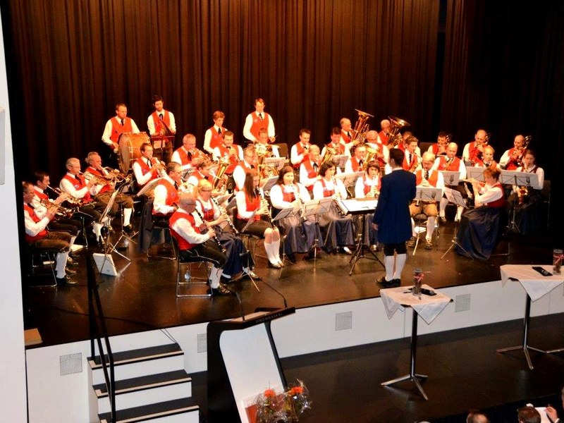 Die Bürgermusik Rankweil unter Markus Summer feiert heuer ihr 200-jähriges Bestehen und umrahmte den Abend musikalisch.