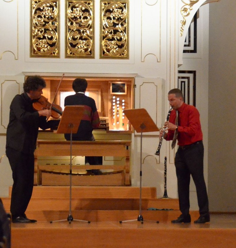 Klangfarbenreiche Musik bot das Trio mit Klaus Christa, Martin Schelling und Helmut Binder mit den Stücken Op. 83 von Max Bruch.