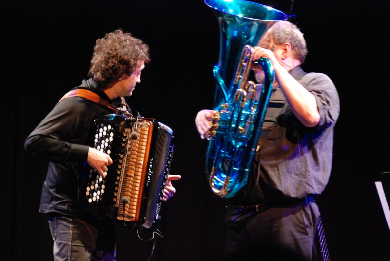 Biondini und Godard beim musikalischen Gedankenaustausch