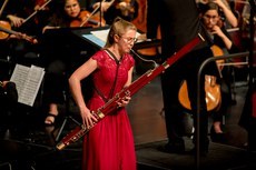 Gemeinsam mit dem Symphonieorchester des Landeskonservatoriums trat Johanna Bilgeri beim Festkonzert 2019 auf. (Foto: Victor Marin)