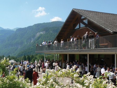 Zentrum der Schubertiade ist der inmitten der Bergwelt des vorderen Bregenzerwaldes gelegene Angelika-Kauffmann-Saal von Schwarzenberg.