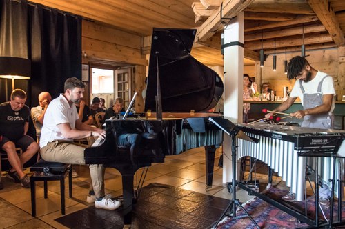 ... mit Pianist Rémi Platon und Samuel Mastorakis am Vibraphon.