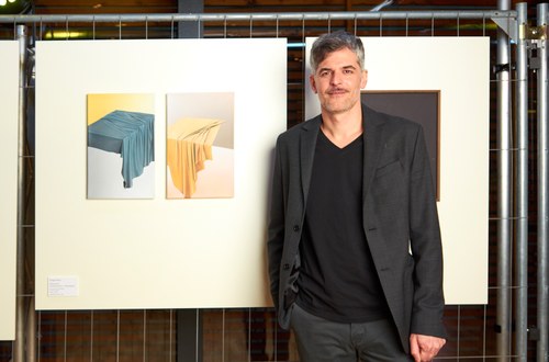 Drago Persic:  „Neapelgelb“ und „Ultramaringrün“ (Öl, Acryl auf Leinwand, 2 / 39 x 25 cm, 2018 - 2021) aus der Serie „Ultramarin“
