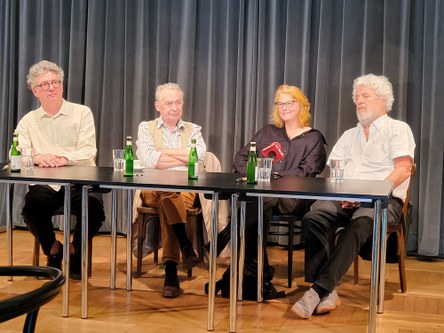 Pressekonferenz im Vorarlberger Landestheater mit Dr. Jürgen Thaler, Felix Mitterer, Stephanie Gräve und Walter Fink