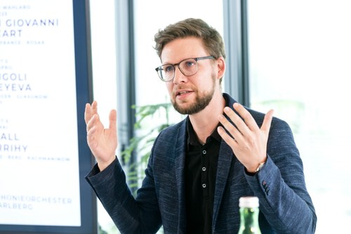 Die letzte Pressekonferenz von Geschäftsführer Sebastian Hazod. Er wechselt im Herbst zum Musikkollegium Winterthur (Foto: Mathis Fotografie)