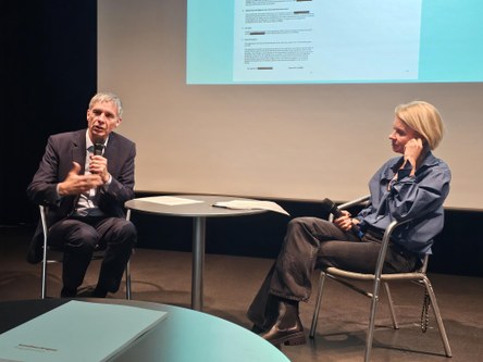 Thomas D. Trummer und Martina Feurstein bei der Programpräsentation (Foto: Karlheinz Pichler)