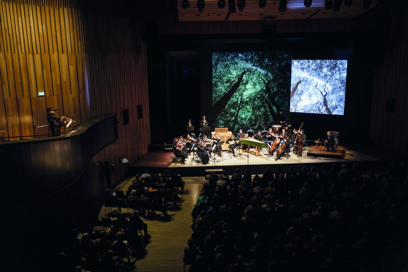 Im Saal des Montforthauses in Feldkirch gibt es im Rahmen der Montforter Zwischentöne im Februar neben einer musikalischen Meditation auch Auszüge aus der Oper "L'Orfeo" von Claudio Monteverdi zu erleben. (Foto: Matthias Dietrich)
